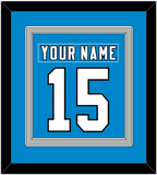 Carolina Nameplate & Number (Back) Combined - Home Blue - Double Mat 3
