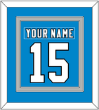 Carolina Nameplate & Number (Back) Combined - Home Blue - Double Mat 3