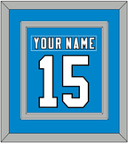 Carolina Nameplate & Number (Back) Combined - Home Blue - Double Mat 3