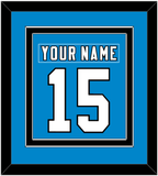 Carolina Nameplate & Number (Back) Combined - Home Blue - Double Mat 4