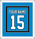 Carolina Nameplate & Number (Back) Combined - Home Blue - Double Mat 4