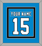 Carolina Nameplate & Number (Back) Combined - Home Blue - Double Mat 4