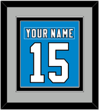Carolina Nameplate & Number (Back) Combined - Home Blue - Double Mat 6