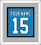 Carolina Nameplate & Number (Back) Combined - Home Blue - Double Mat 6