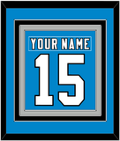 Carolina Nameplate & Number (Back) Combined - Home Blue - Triple Mat 2