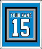 Carolina Nameplate & Number (Back) Combined - Home Blue - Triple Mat 2