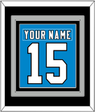Carolina Nameplate & Number (Back) Combined - Home Blue - Triple Mat 3