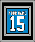 Carolina Nameplate & Number (Back) Combined - Home Blue - Triple Mat 3