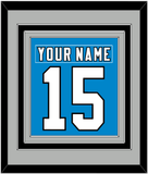 Carolina Nameplate & Number (Back) Combined - Home Blue - Triple Mat 4