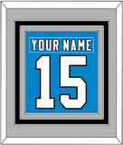 Carolina Nameplate & Number (Back) Combined - Home Blue - Triple Mat 4