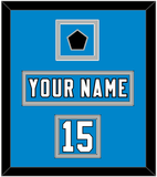 Carolina Nameplate, Number (Shoulder) & Jersey Logo Patch - Home Blue - Double Mat 3