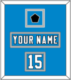 Carolina Nameplate, Number (Shoulder) & Jersey Logo Patch - Home Blue - Double Mat 3