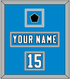 Carolina Nameplate, Number (Shoulder) & Jersey Logo Patch - Home Blue - Double Mat 3