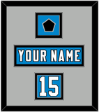 Carolina Nameplate, Number (Shoulder) & Jersey Logo Patch - Home Blue - Double Mat 4