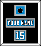 Carolina Nameplate, Number (Shoulder) & Jersey Logo Patch - Home Blue - Double Mat 5