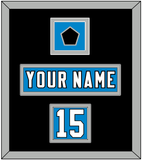 Carolina Nameplate, Number (Shoulder) & Jersey Logo Patch - Home Blue - Double Mat 5
