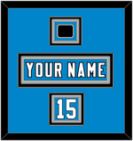 Carolina Nameplate, Number (Shoulder) & Jersey Logo Patch - Home Blue - Triple Mat 2