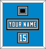 Carolina Nameplate, Number (Shoulder) & Jersey Logo Patch - Home Blue - Triple Mat 2