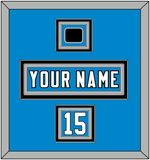 Carolina Nameplate, Number (Shoulder) & Jersey Logo Patch - Home Blue - Triple Mat 2