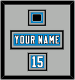 Carolina Nameplate, Number (Shoulder) & Jersey Logo Patch - Home Blue - Triple Mat 3