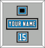 Carolina Nameplate, Number (Shoulder) & Jersey Logo Patch - Home Blue - Triple Mat 3