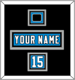 Carolina Nameplate, Number (Shoulder) & Jersey Logo Patch - Home Blue - Triple Mat 4