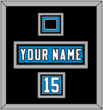 Carolina Nameplate, Number (Shoulder) & Jersey Logo Patch - Home Blue - Triple Mat 4