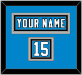 Carolina Nameplate & Number (Shoulder) - Home Blue - Triple Mat 2