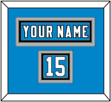 Carolina Nameplate & Number (Shoulder) - Home Blue - Triple Mat 2