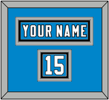 Carolina Nameplate & Number (Shoulder) - Home Blue - Triple Mat 2