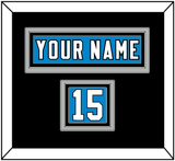Carolina Nameplate & Number (Shoulder) - Home Blue - Triple Mat 3