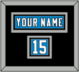 Carolina Nameplate & Number (Shoulder) - Home Blue - Triple Mat 3