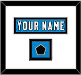 Carolina Nameplate & Jersey Logo Patch - Home Blue Jersey - Double Mat 1