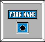 Carolina Nameplate & Jersey Logo Patch - Home Blue Jersey - Double Mat 3