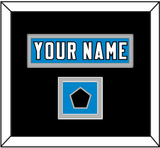 Carolina Nameplate & Jersey Logo Patch - Home Blue Jersey - Double Mat 4