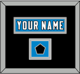 Carolina Nameplate & Jersey Logo Patch - Home Blue Jersey - Double Mat 4