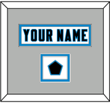 Carolina Nameplate & Jersey Logo Patch - Road White Jersey - Double Mat 3