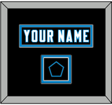 Carolina Nameplate & Jersey Logo Patch - Alternate Black Jersey - Double Mat 2