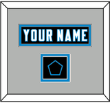 Carolina Nameplate & Jersey Logo Patch - Alternate Black Jersey - Double Mat 3