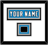 Carolina Nameplate & Jersey Logo Patch - Home Blue Jersey - Triple Mat 1