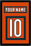 Chicago Nameplate & Number (Back) - Alternate Orange - Double Mat 2