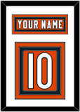 Chicago Nameplate & Number (Back) - Alternate Orange - Triple Mat 1