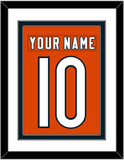 Chicago Nameplate & Number (Back) Combined - Alternate Orange - Double Mat 1