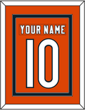 Chicago Nameplate & Number (Back) Combined - Alternate Orange - Double Mat 2