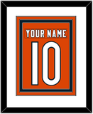 Chicago Nameplate & Number (Back) Combined - Alternate Orange - Triple Mat 1