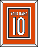 Chicago Nameplate & Number (Back) Combined - Alternate Orange - Triple Mat 2