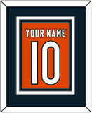 Chicago Nameplate & Number (Back) Combined - Alternate Orange - Triple Mat 3