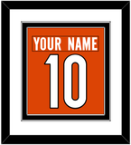 Cincinnati Nameplate & Number (Back) Combined - Alternate Orange - Double Mat 1