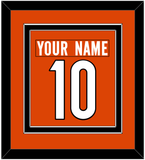 Cincinnati Nameplate & Number (Back) Combined - Alternate Orange - Double Mat 2