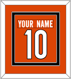 Cincinnati Nameplate & Number (Back) Combined - Alternate Orange - Double Mat 2